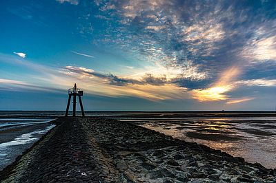 Dämmerung am Watt in Friedrichskoog (c) Lars Pausin